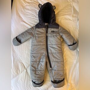 OshKosh B'gosh Gray Hooded One Piece 12M